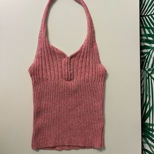 Pink Knit GUESS Halter 90s XS Y2K